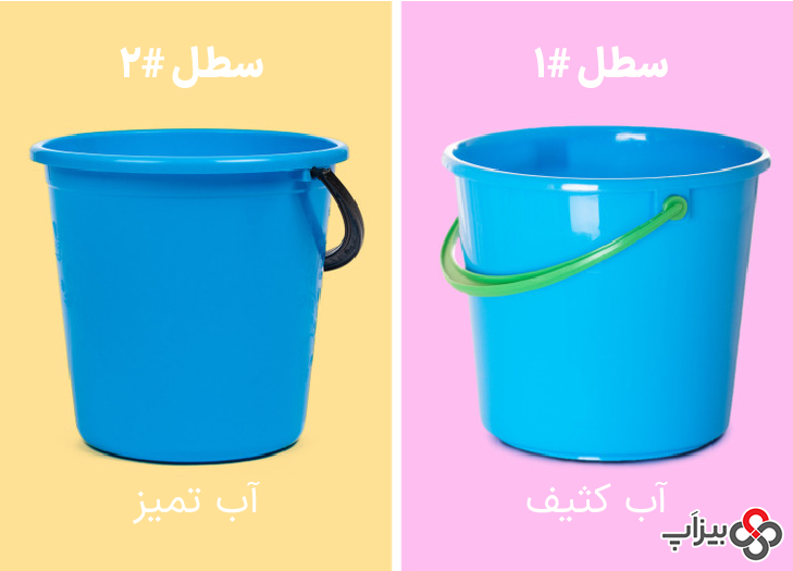 ۳. هنگام شستن زمین از ۲ سطل استفاده کنید