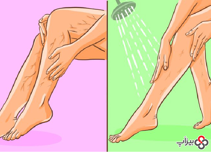 پاهای خود را با آب سرد بشویید