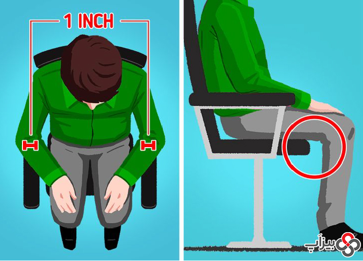 1. مطمئن شوید که صندلی‌ متناسبی انتخاب کرده‌ اید