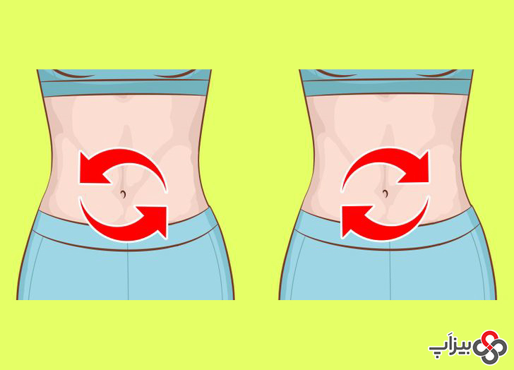 7، تحریک گردش خون در ناحیه شکم