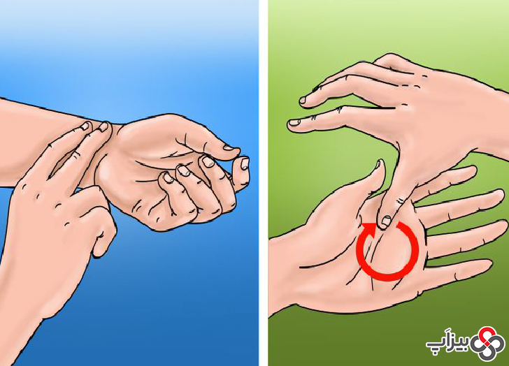 6. ماساژ دست و مچ برای کاهش درد