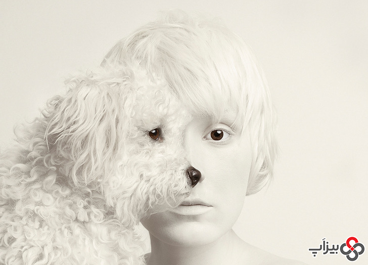 پرتره های جالب از ترکیب صورت انسان و حیوان - سگ