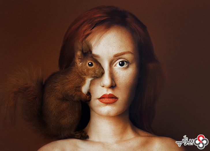 پرتره های جالب از ترکیب صورت انسان و حیوان - سنجاب